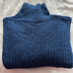 Aerie teal turtleneck knit sweater